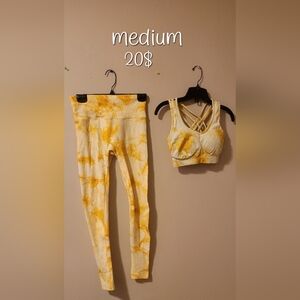 Zumba Fitness Yellow Tie-Dye Tank Top